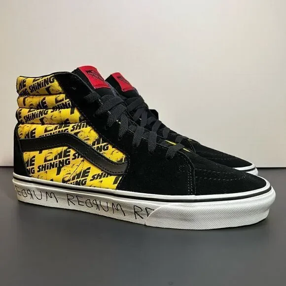*NWT* VANS x House Of Terror The Shining Men’s Yellow Sk8 Hi Sneakers / Size 10 - Picture 1 of 12